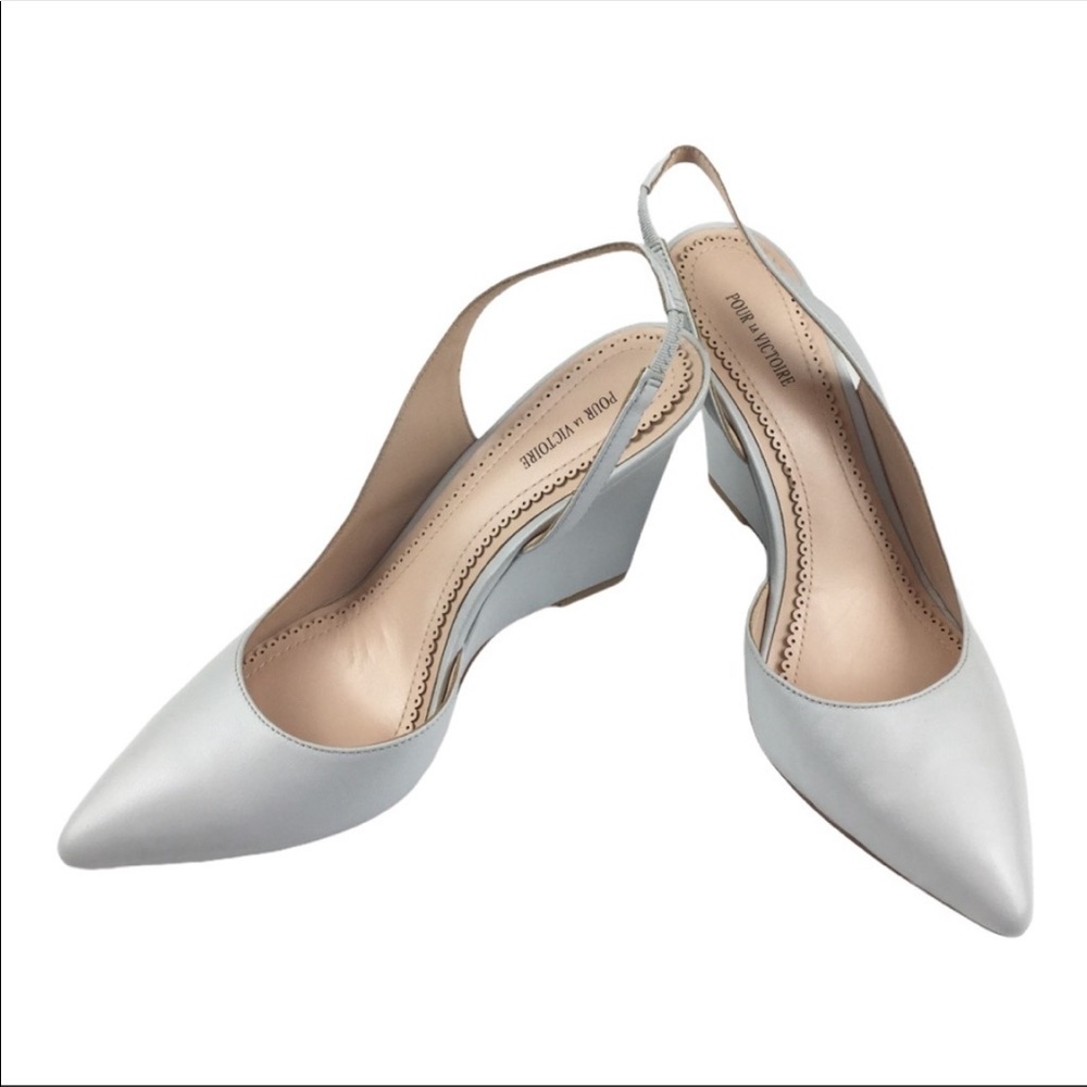 Pour la victoire Maira pointy toe sling back wedge